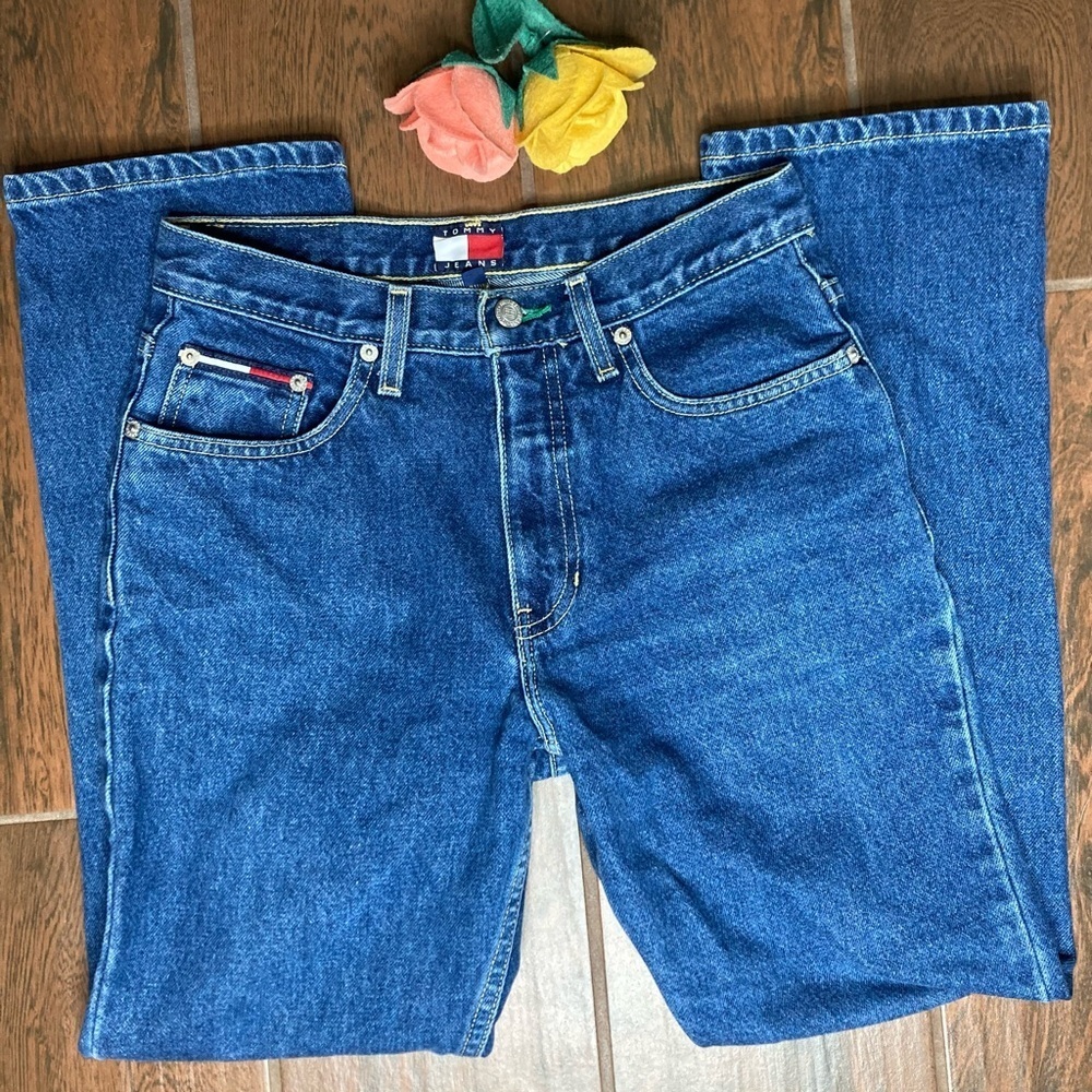 Tommy Hilfiger Bootcut Dark Wash Denim Jeans Vintage - Picture 5 of 6